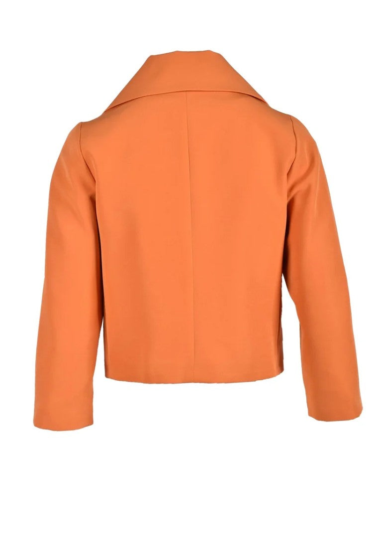 Lvl Level Vibes Level Orange Cropped Polyester-Blend Jacket