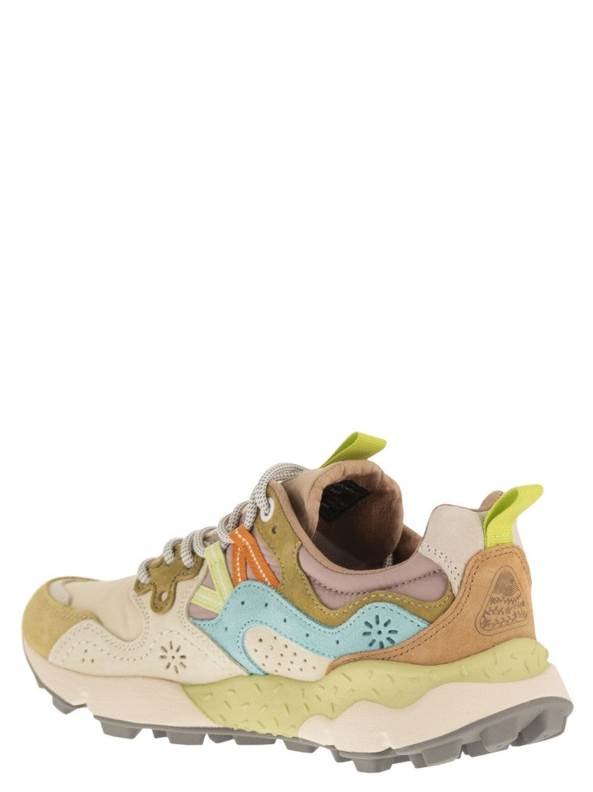 Flower Mountain Yamano 3 - Sneakers In Suede And Technical Fabric