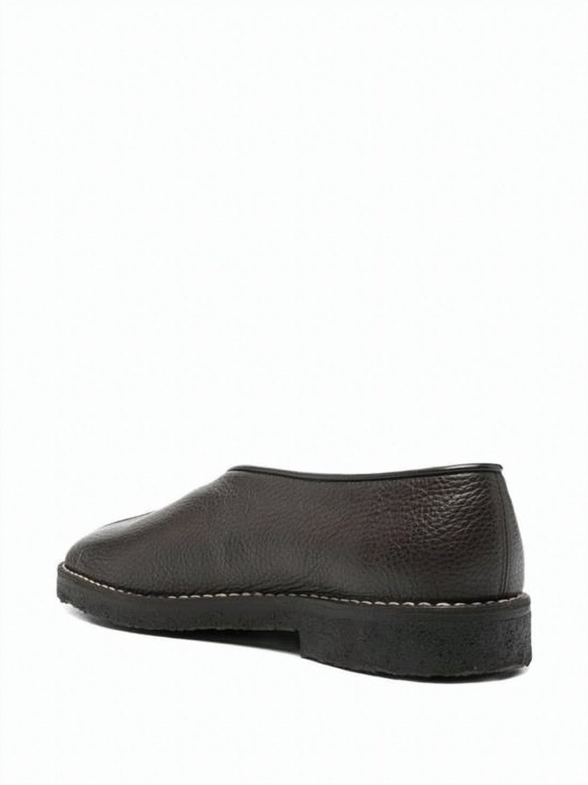 Lemaire Textured Leather Loafers With Subtle Detailing
