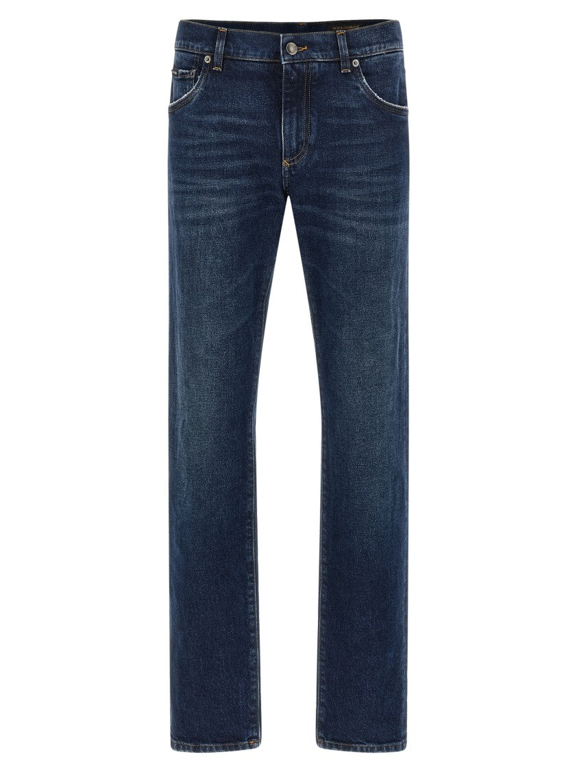 Dolce & Gabbana Stonewashed Denim Jeans