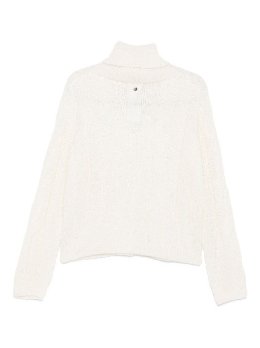 Liu Jo Cable-Knit Sweater With High Turtleneck