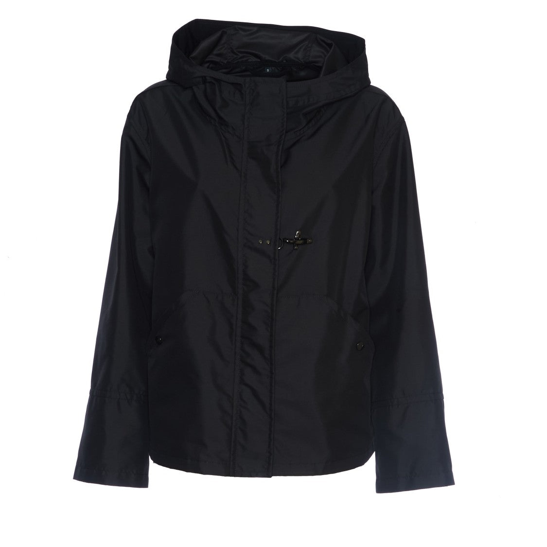 Fay Short Water-Repellent Technical Poplin Parka With Hood