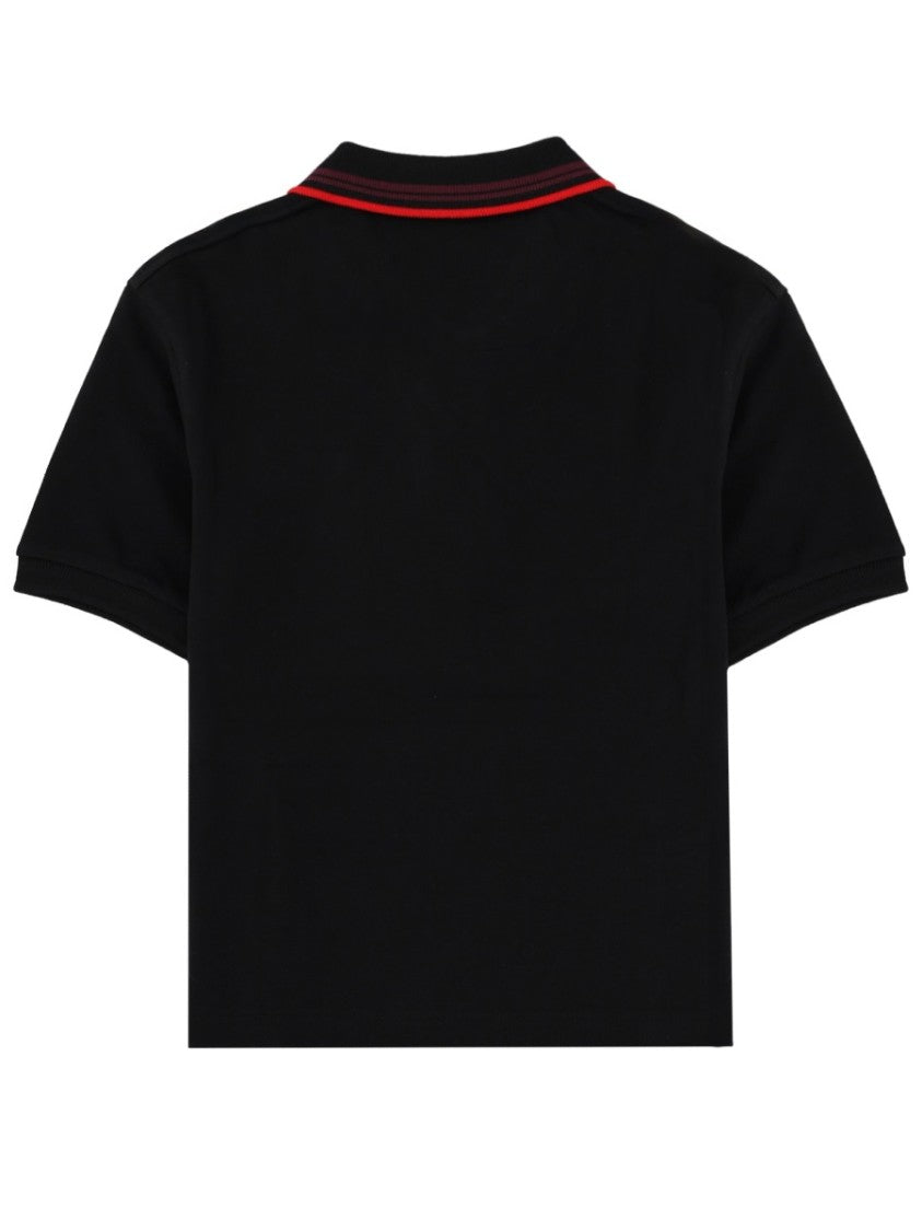 Vivienne Westwood Striped Collar Logo Chest Polo Shirt