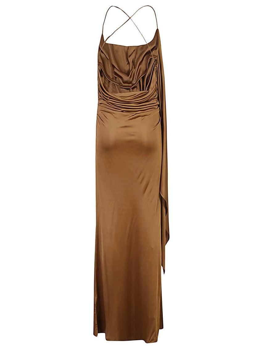 Giuseppe Di Morabito Draped Dress With Asymmetrical Detail And Sophisticated Silhouette