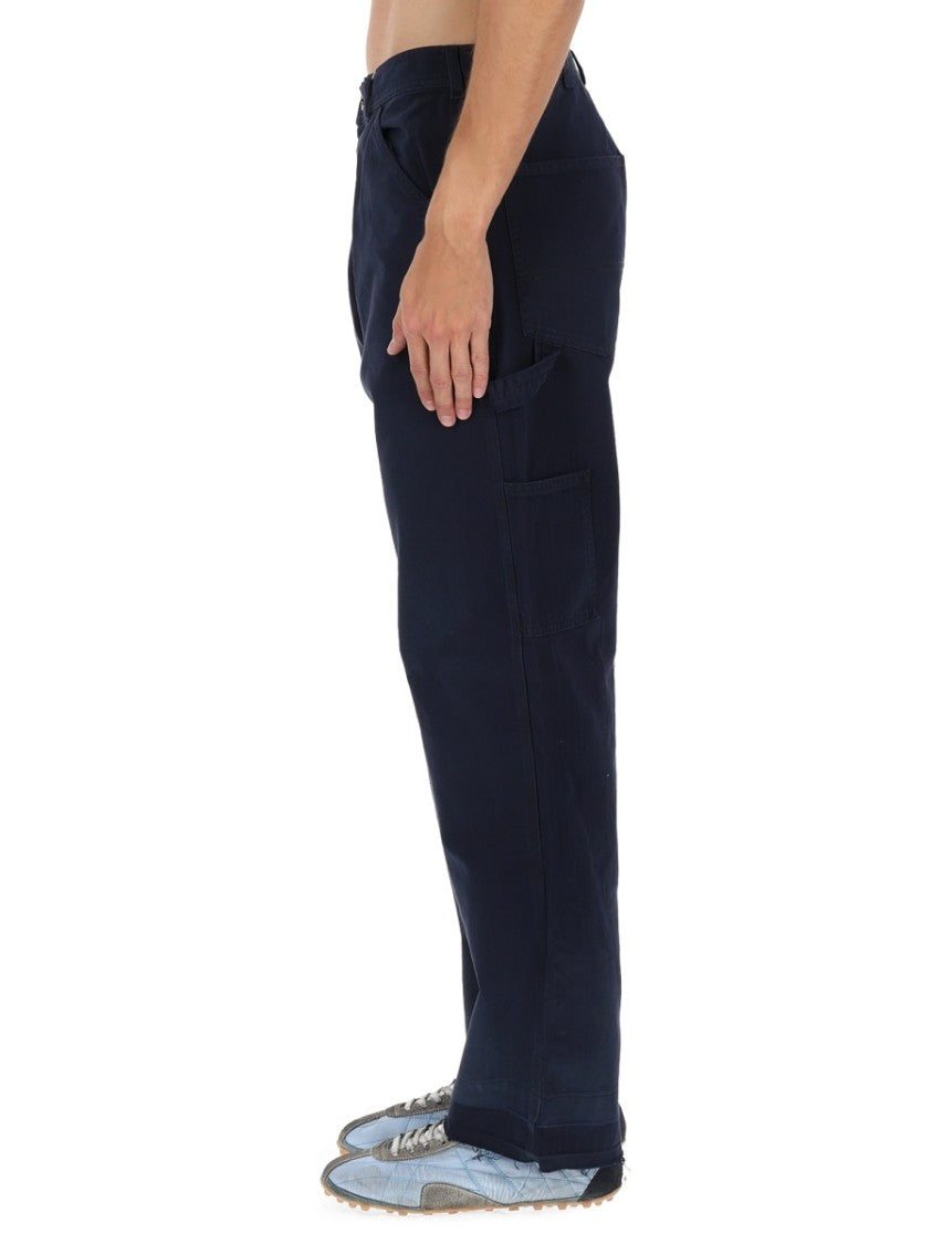 Maison Margiela Navy Cotton Relaxed Wide-Leg Jeans