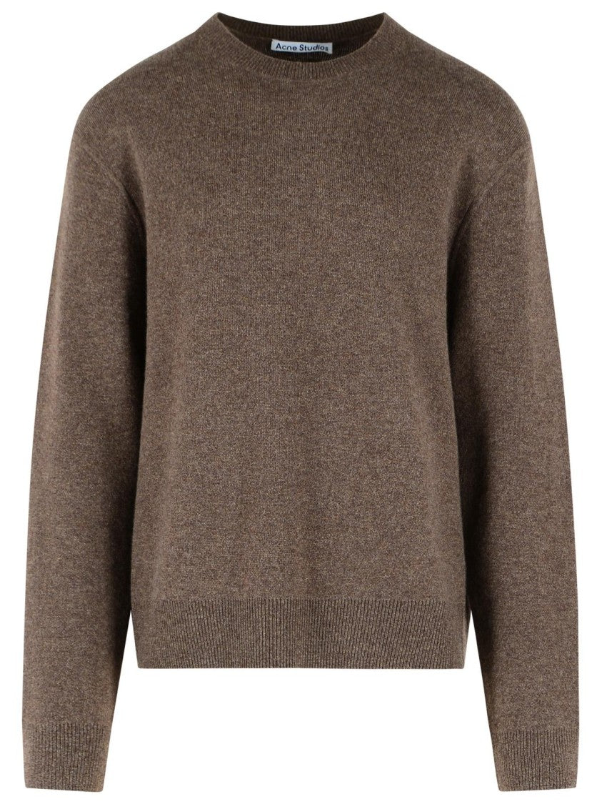 Acne Studios Brown Ribbed Cashmere Sweater