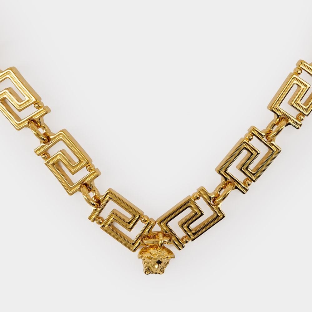 Versace Greca Necklace - Metal - Gold