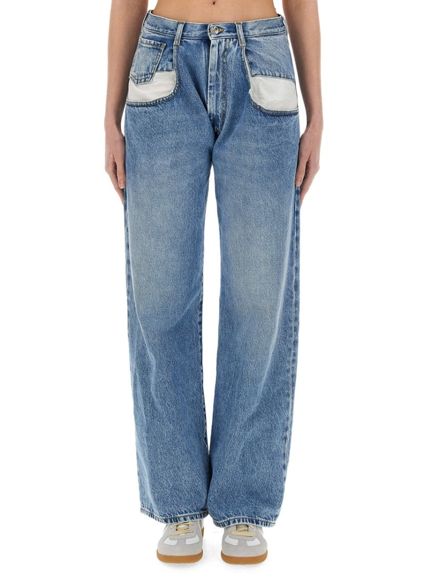 Maison Margiela Straight Fit Mid-Blue Denim Jeans