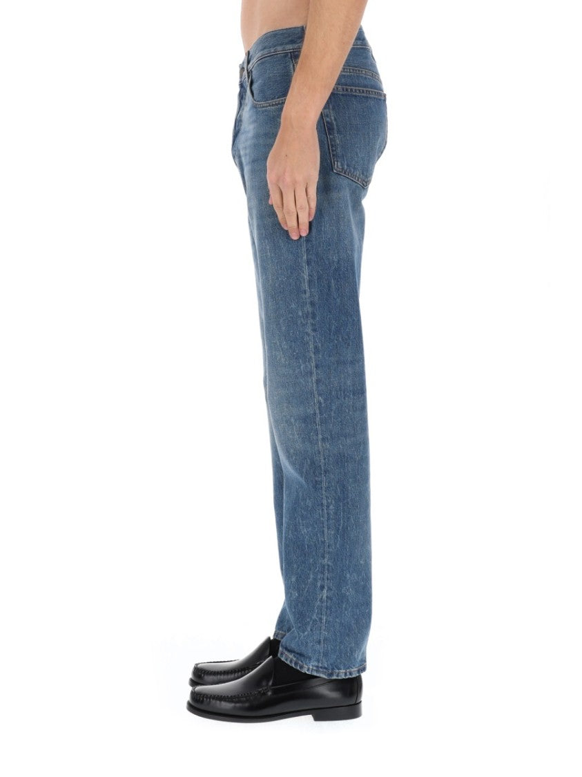 Haikure Medium Blue Faded Tokyo Cotton Jeans