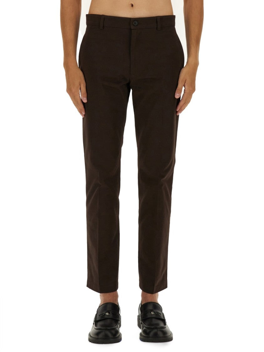 Burberry Slim-Fit Brown Cotton Chino Pants
