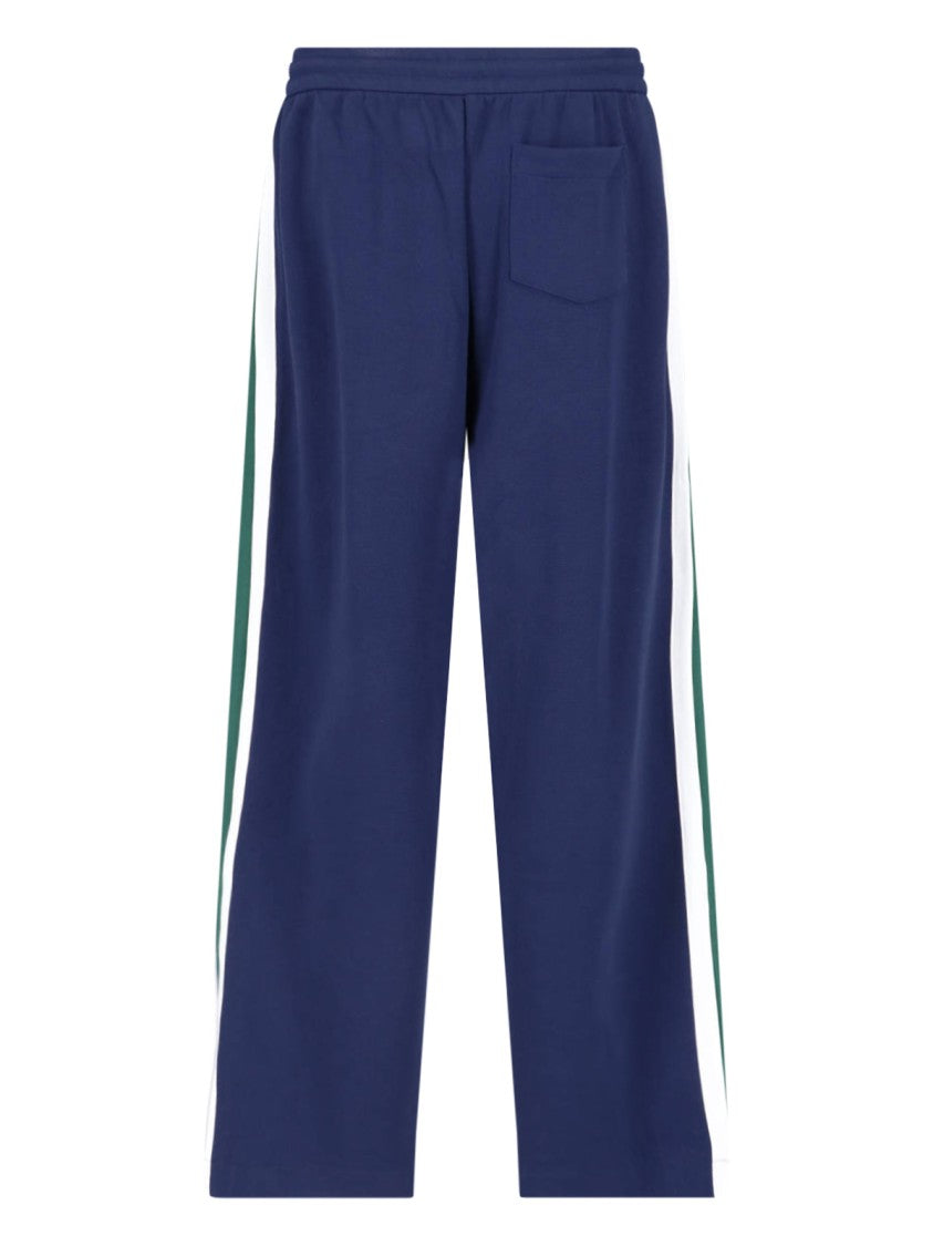 Polo Ralph Lauren Blue Elastic Waist Wide-Leg Trousers