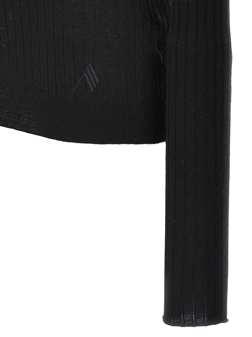 The Attico Ribbed Cashmere-Silk Sweater