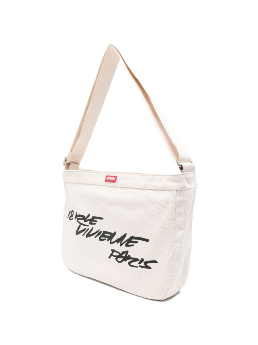 Kenzo Rectangular Cotton Shoulder Bag