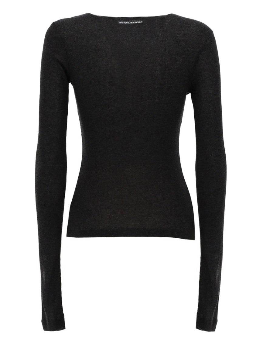 J. W. Anderson Fitted Long-Sleeve Modal Top