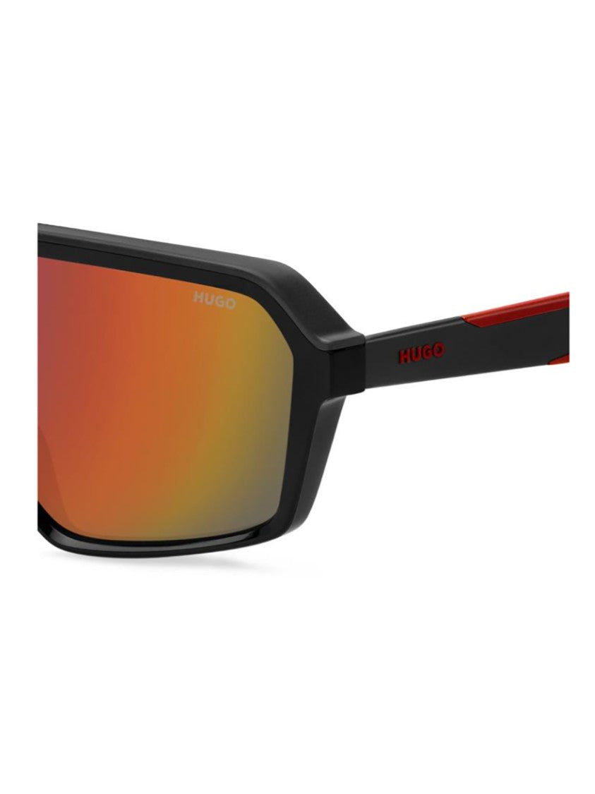 Hugo Boss Angular Black Sunglasses With Contrasting Temples