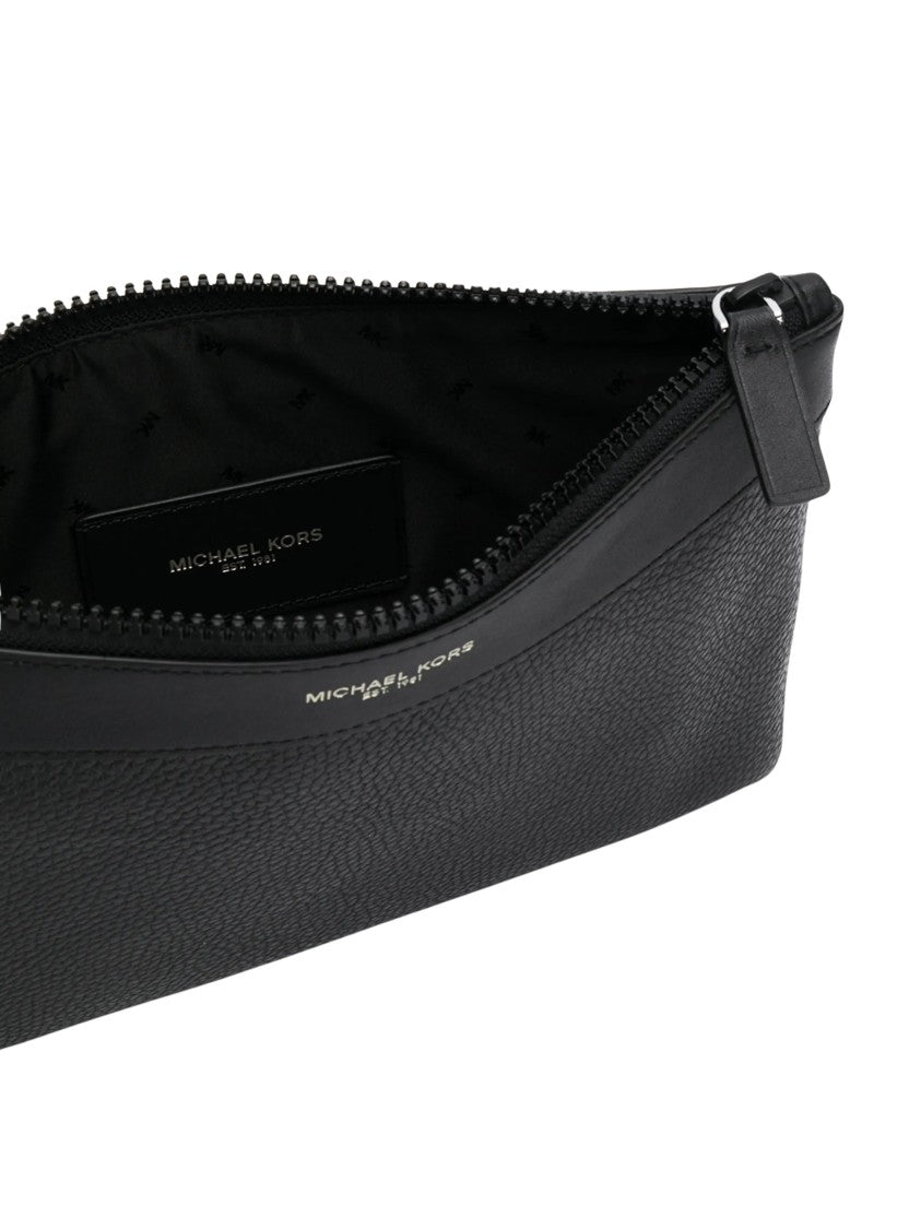 Michael Kors Black Textured Thin Clutch