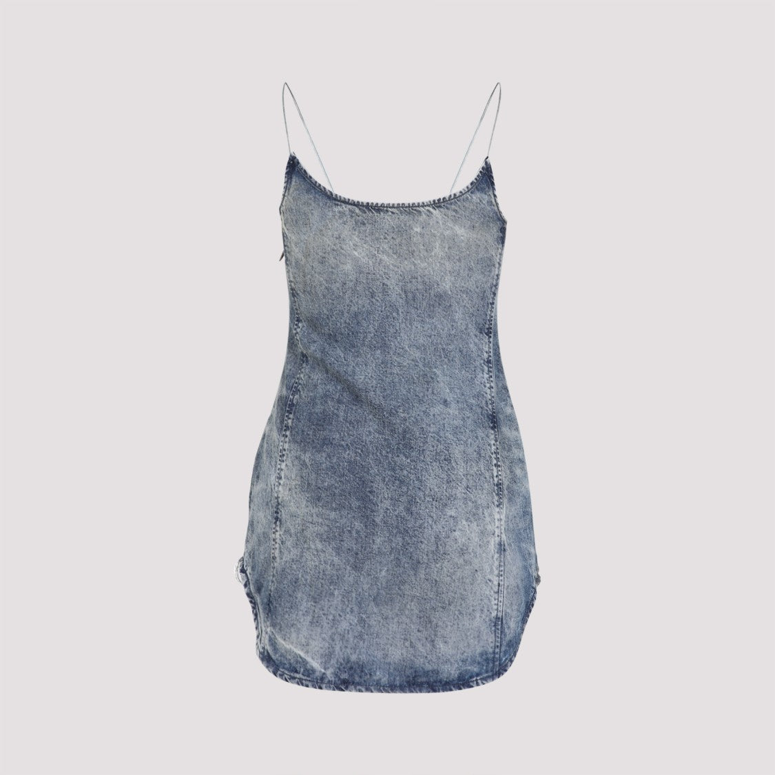Diesel De-Dra-Short-Fsg Blue Lyocell Mini Dress