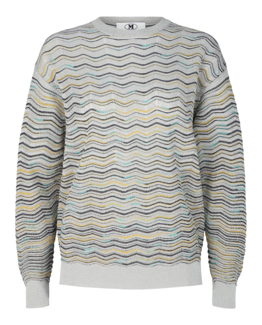 M Missoni Metallic Crochet-Knit Cotton-Blend Sweatshirt