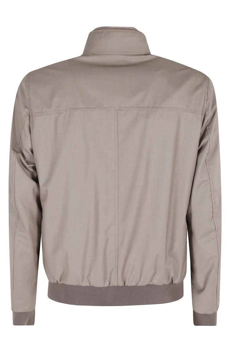 Moorer Sand Bernie Pum Removable-Bib Viscose-Blend Jacket