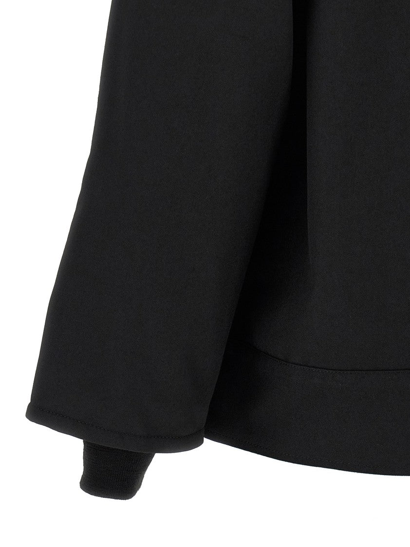 Comme Des Garçons Light Wool Blend Overshirt With Adjustable Hem And Snap Button Details