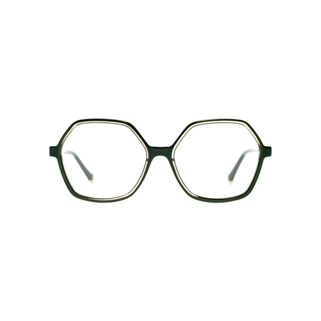 Xavier Garcia Design Eurin C-3 Geometric Flex Acetate Eyeglasses With Rounded Lenses