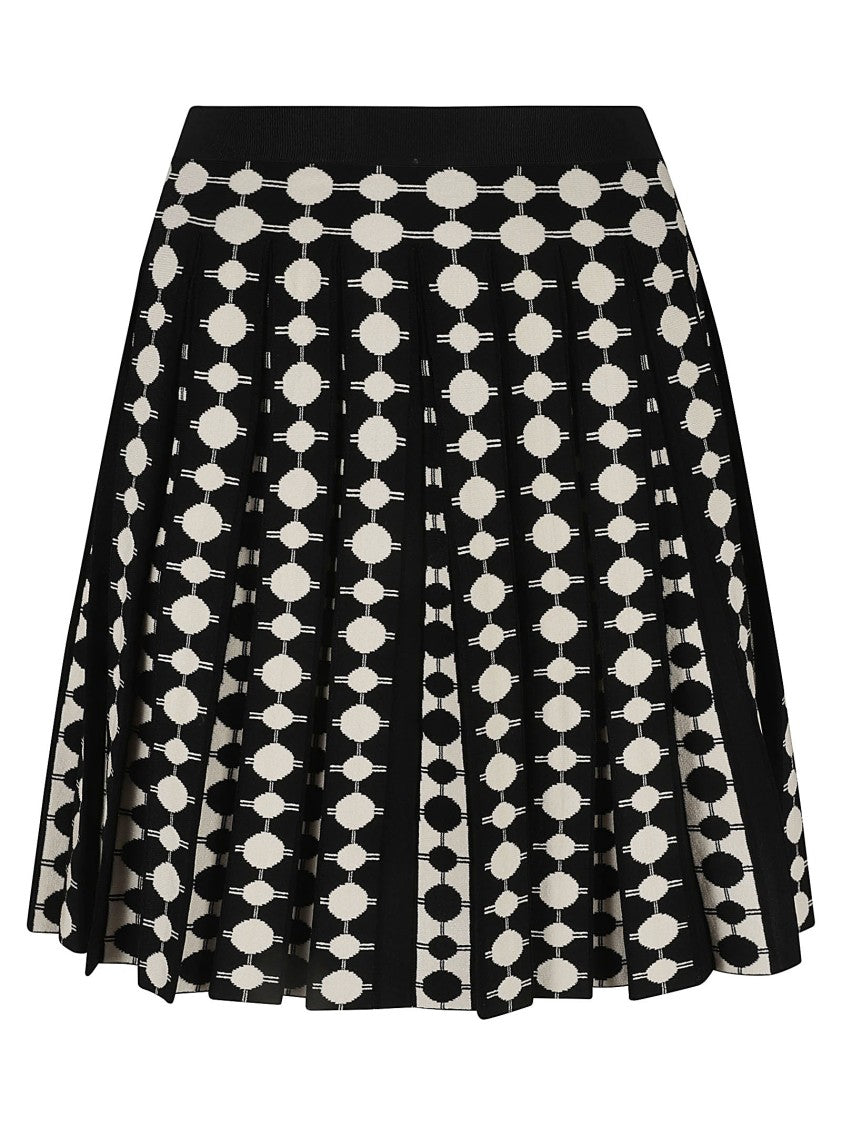 Tory Burch Pleated Skirt With Geometric Dot Pattern