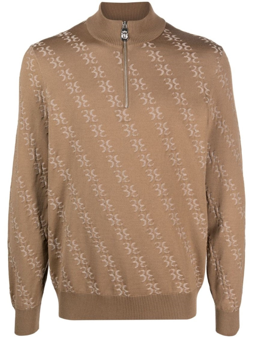 Billionaire Boys Club Beige Zip Mock Neck Pullover