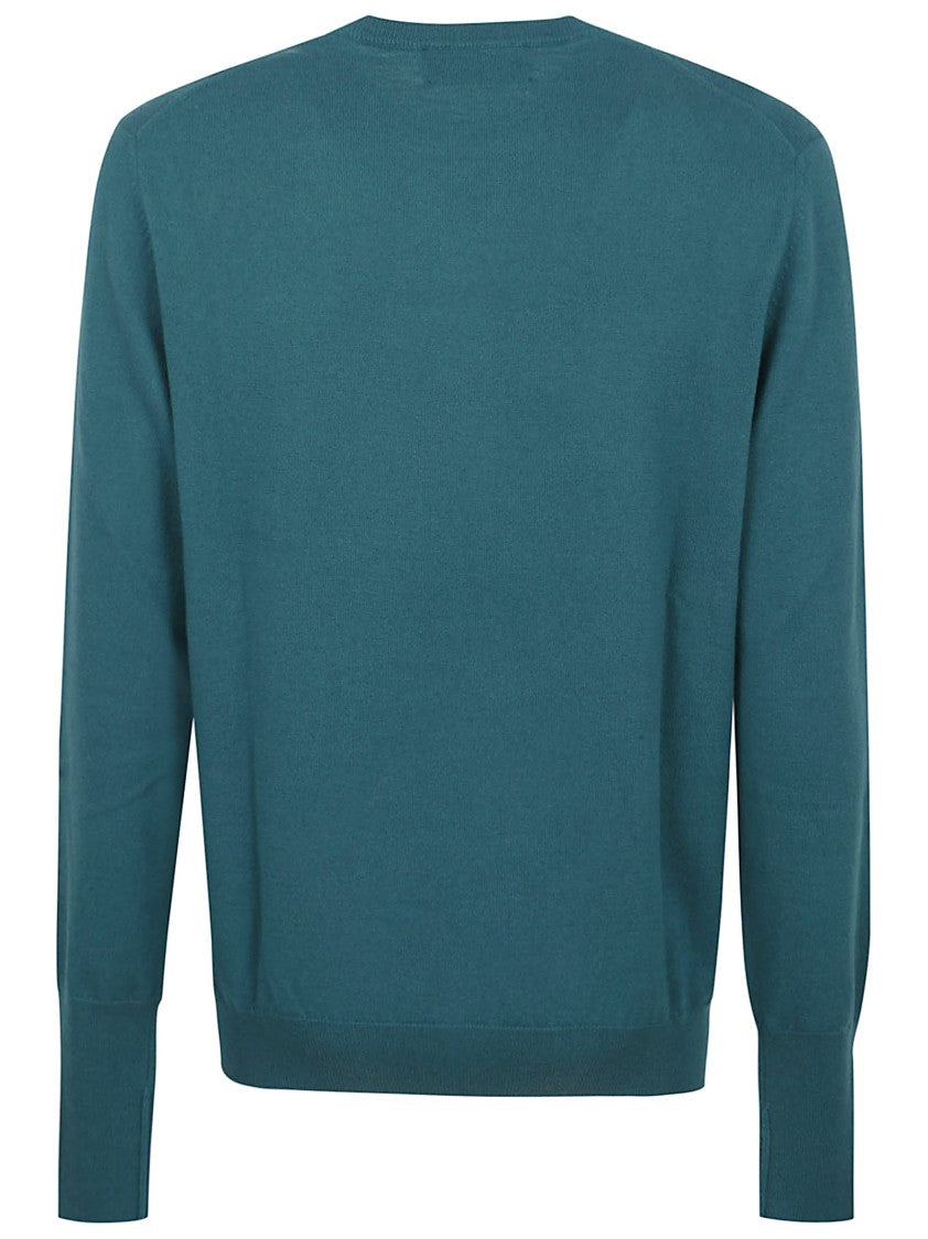 Ballantyne Finely Knit Cashmere Pullover With Ribbed Detailing