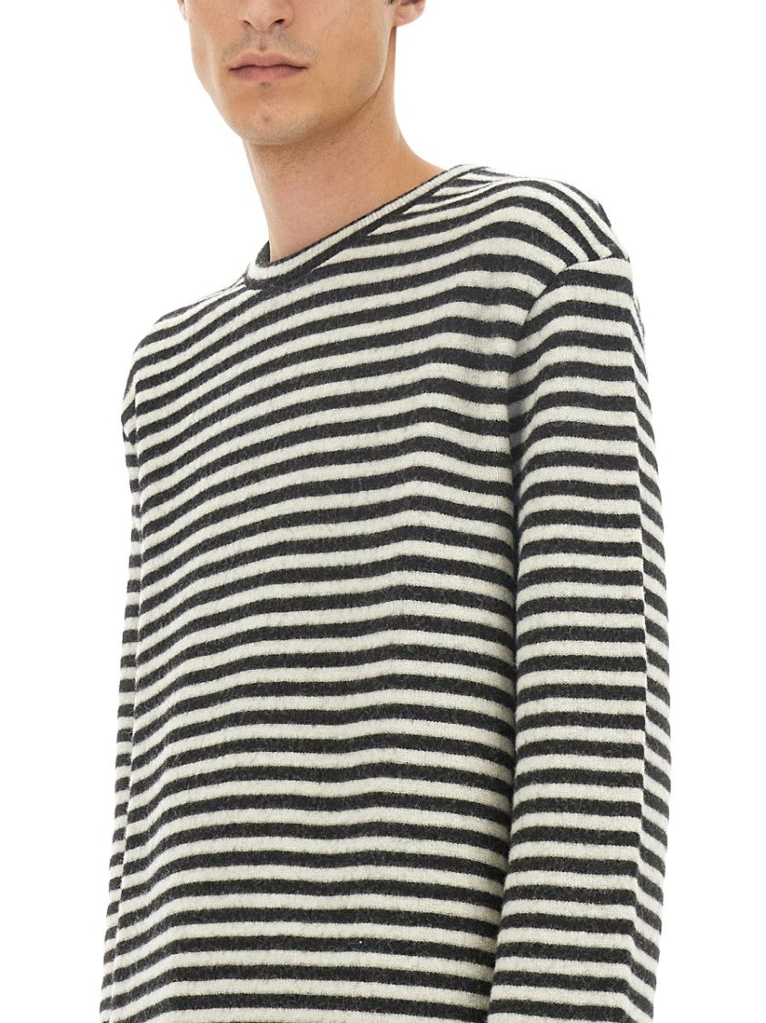 Jil Sander Boxy Fit Striped Wool Shirt