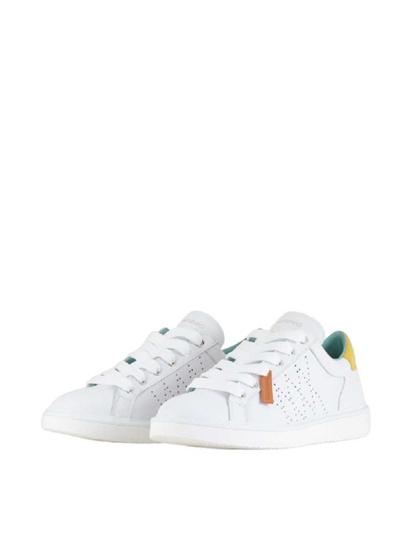 Panchic White Lace-Up Shoes