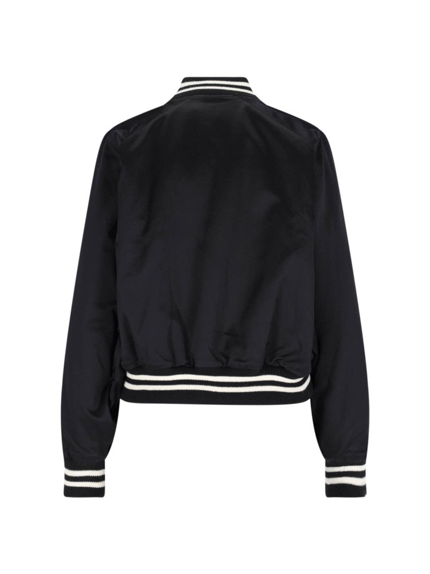 Polo Ralph Lauren Satin Bomber Jacket With Contrast Details