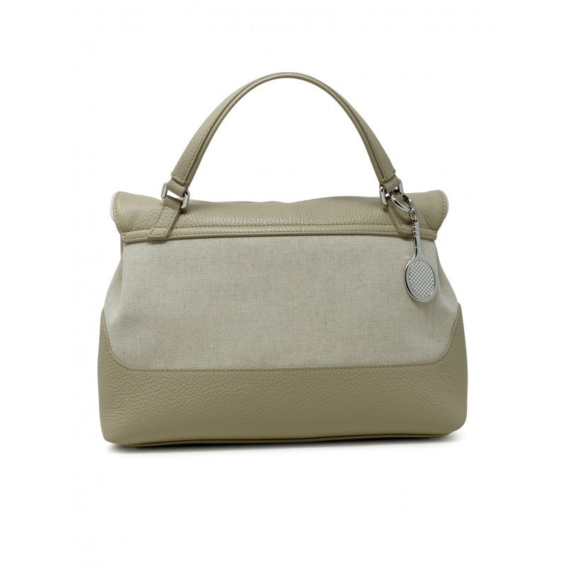 Zanellato Dirty Beige Postina Raquet Club S Leather Handbag