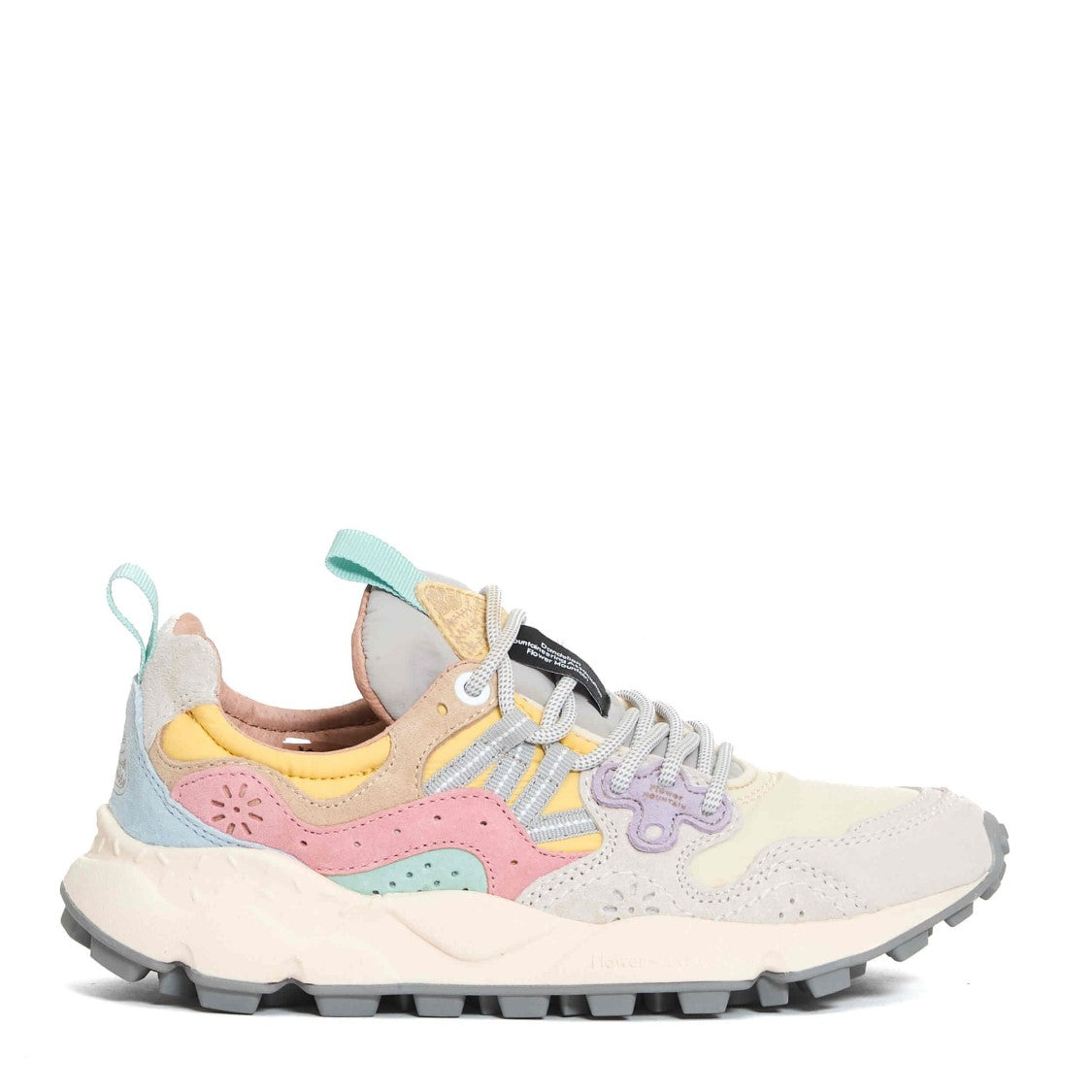 Flower Mountain Pastel Leather Sneakers With Chunky Sole