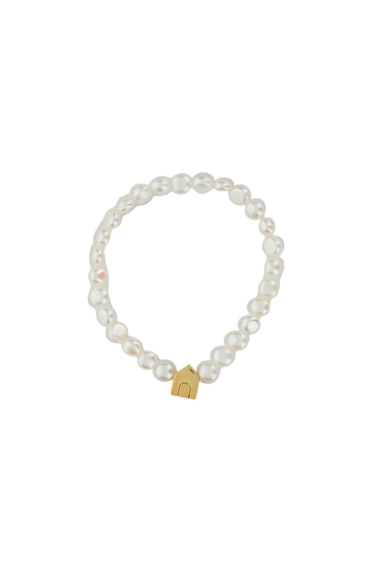 Aliita White Casita Bold Perla Bracelet
