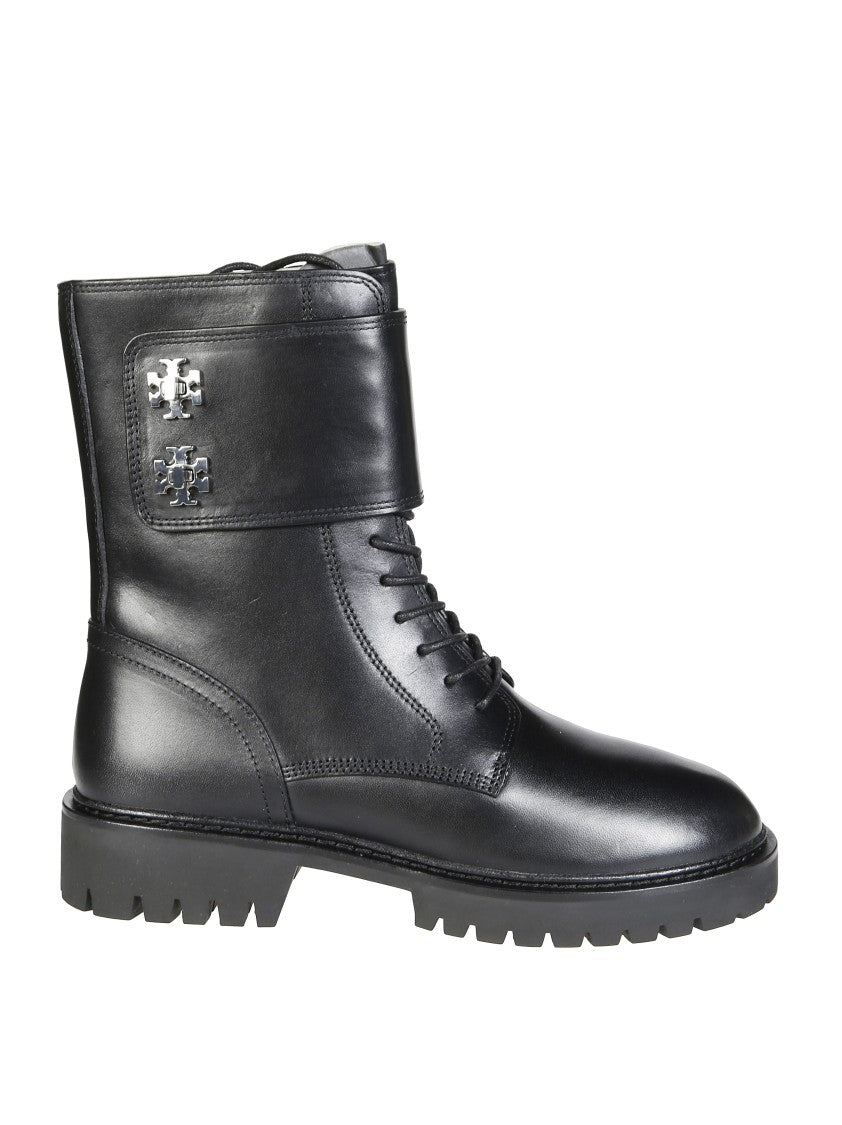 Tory Burch Turnlock Ankle Boot With Metallic Detailing