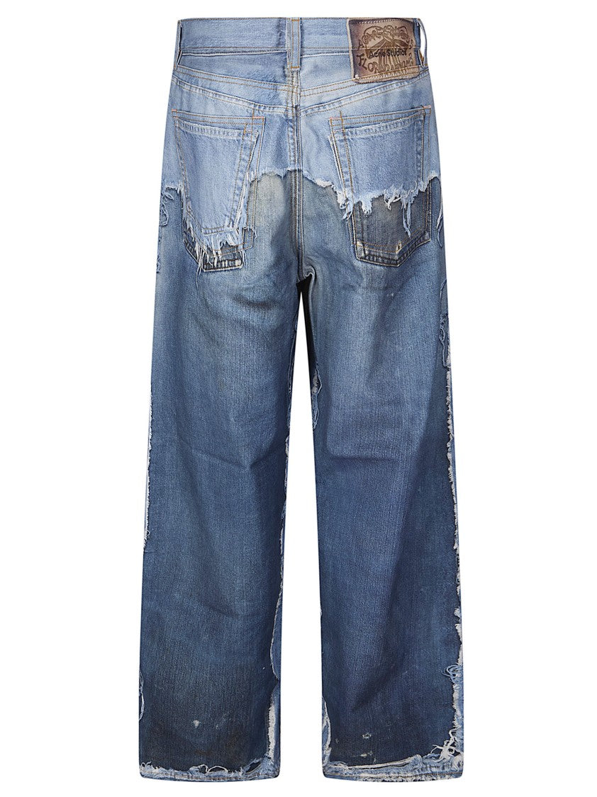 Acne Studios White Five-Pocket Trompe L'oeil Jeans