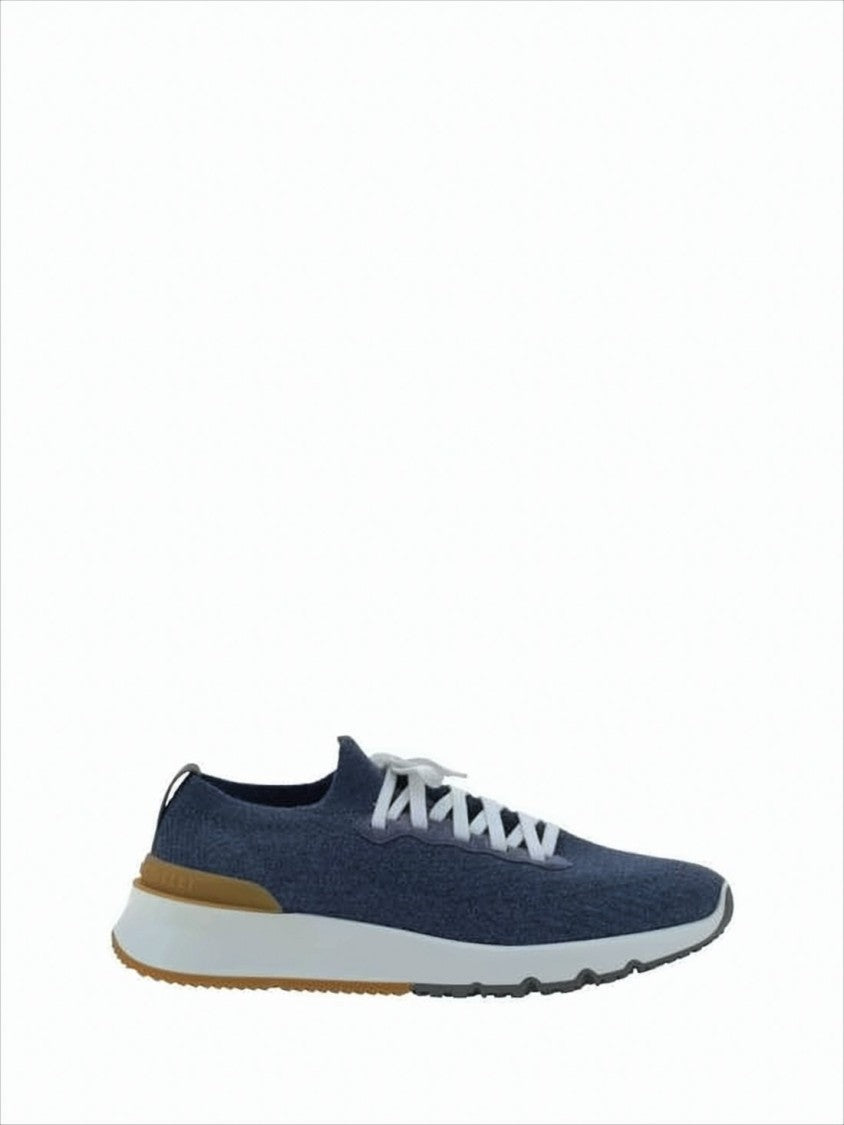 Brunello Cucinelli Knitted Cotton Sneakers