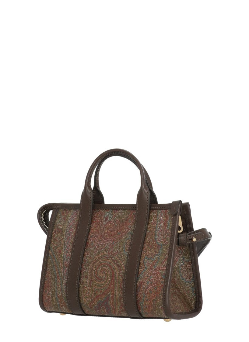 Etro Cotton Shoulder Bag With Contrasting Paisley Design