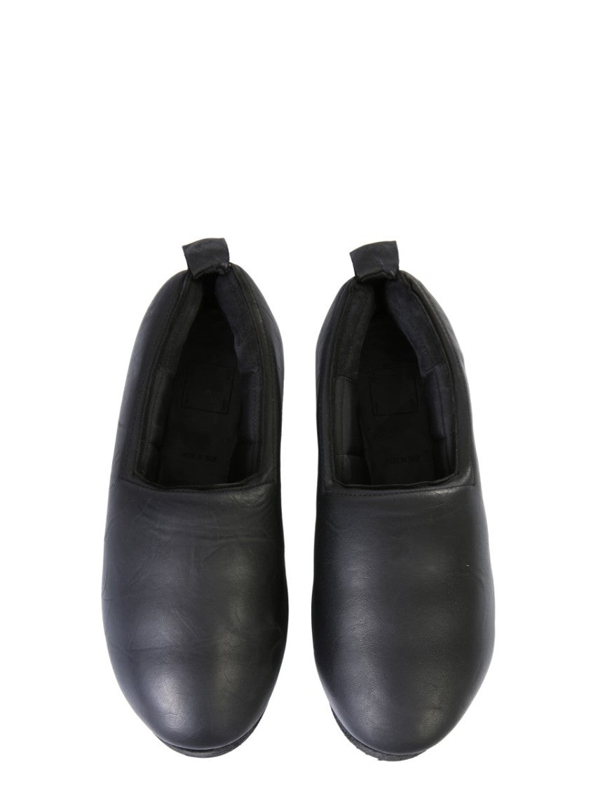 Guidi Black Leather Slipper Sneakers
