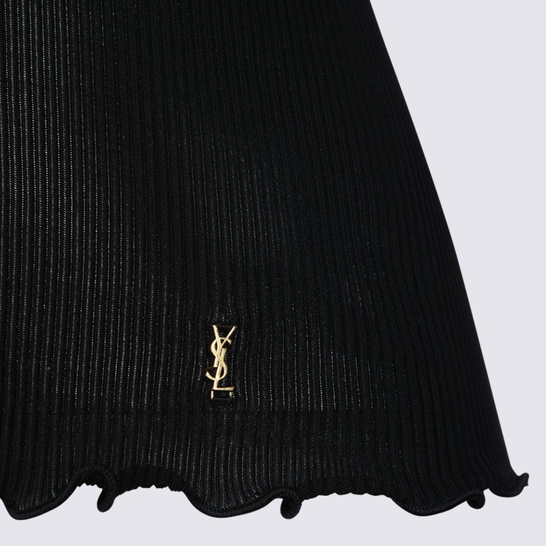 Saint Laurent Fitted Long-Sleeved Top With Deep Scoop Neckline