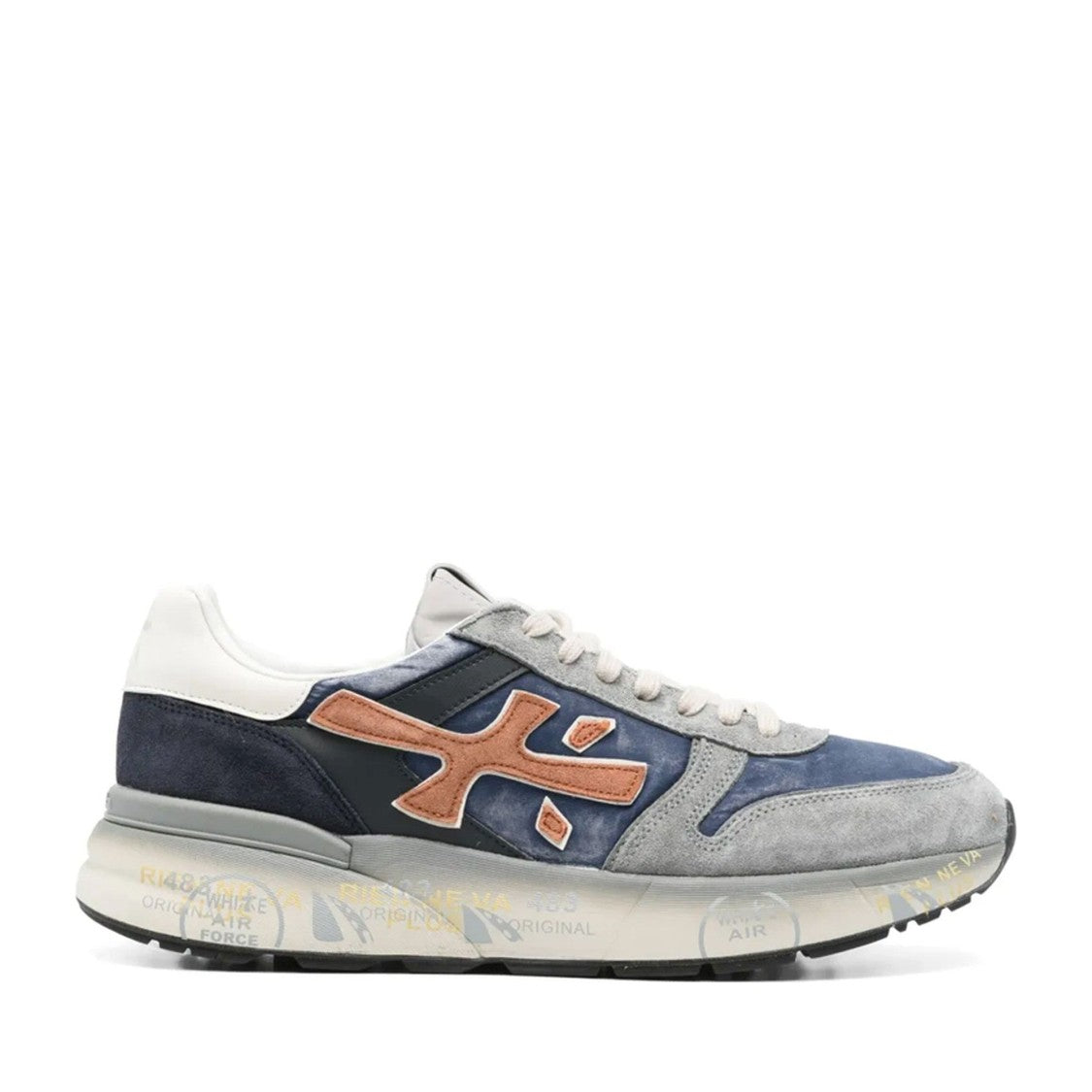 Premiata Multicolor Mick Leather Suede Panels Sneakers