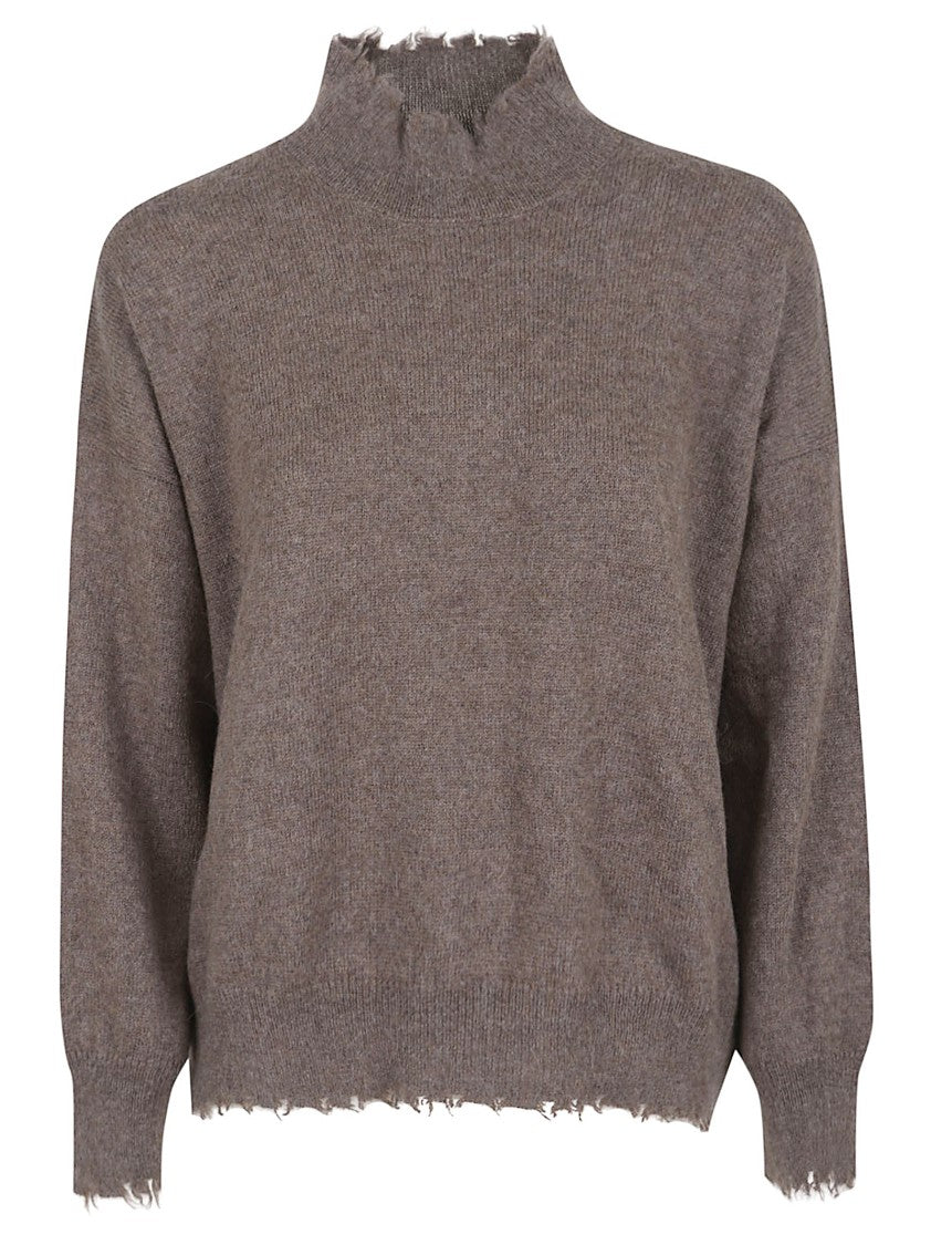 Antonelli Relaxed Fit Brown Wool Sweater