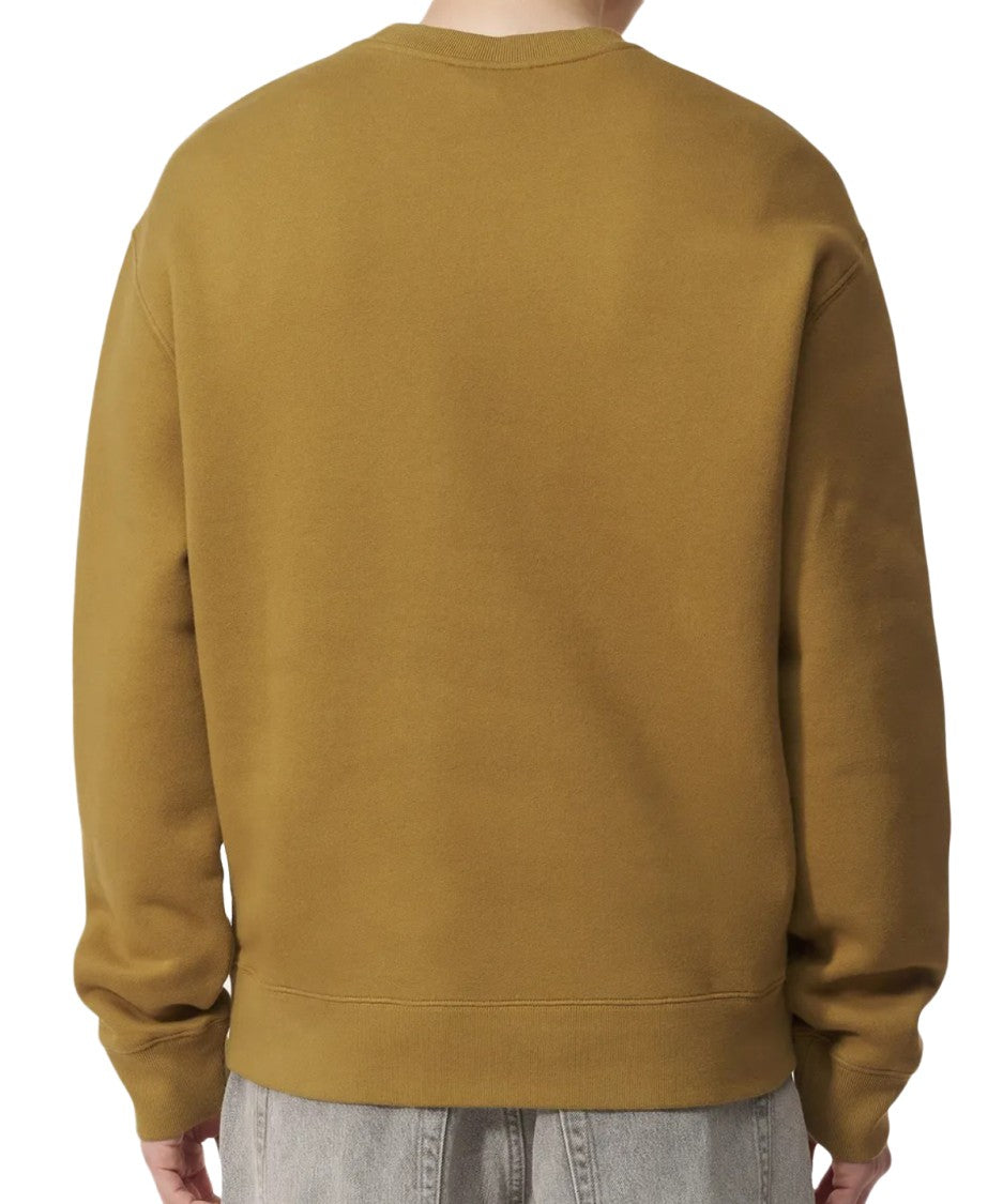 Maison Kitsuné Long-Sleeve Crewneck Sweatshirt With Embroidered Fox Emblem