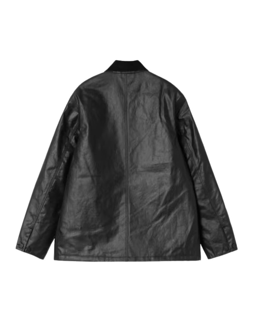 Carhartt Wip Black Dean Michigan Garment-Dyed Cotton Canvas Jacket