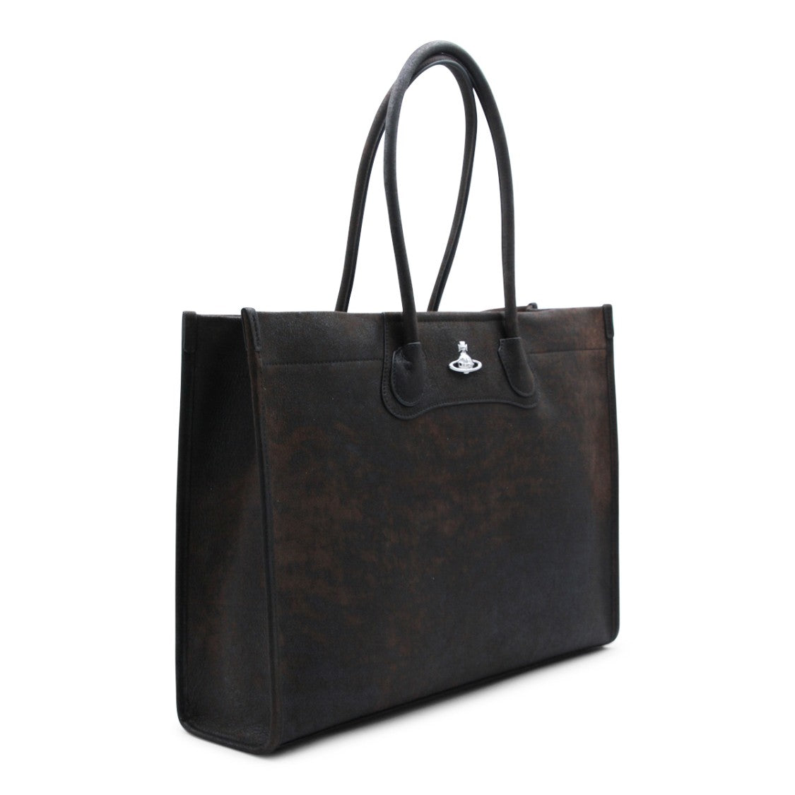 Vivienne Westwood Glossy Structured Top Handle Bag
