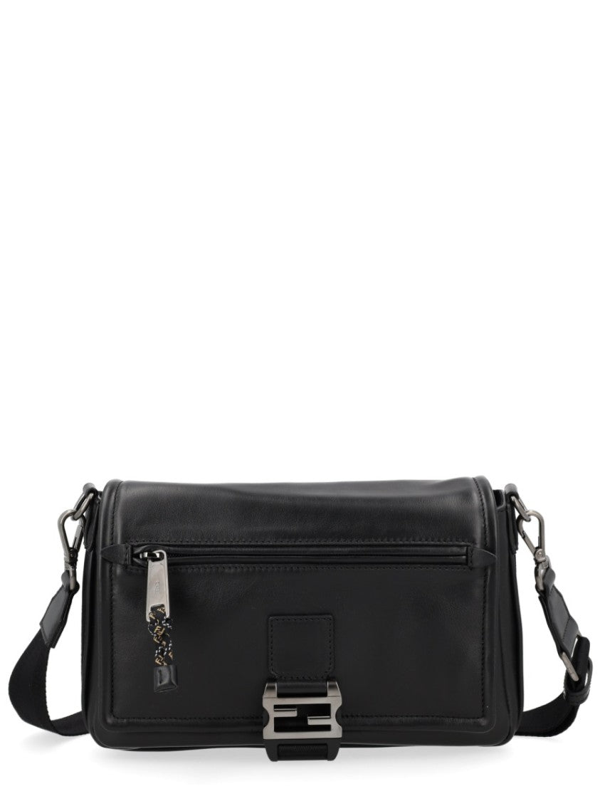Fendi Flux Messenger Bag In Smooth Calf Leather