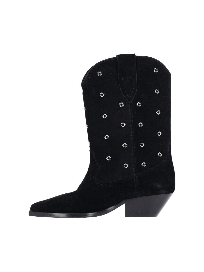 Isabel Marant Black Duerto Calfskin Leather Boots