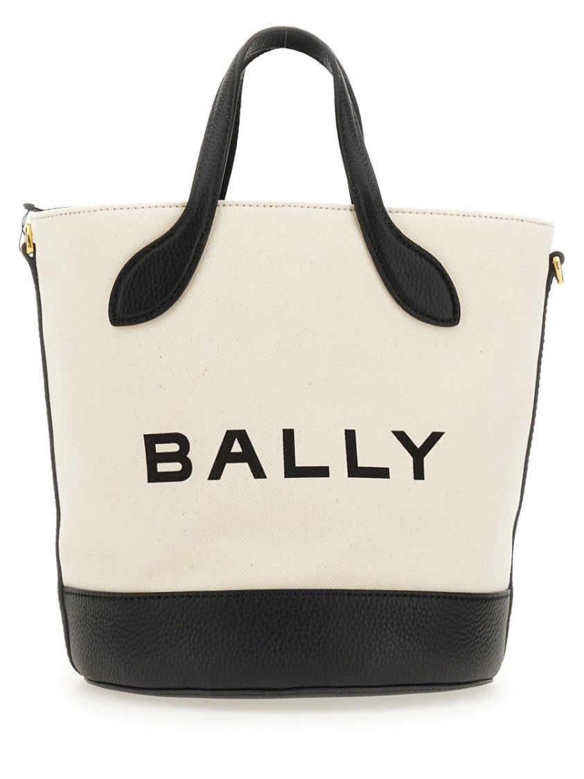 Bally Structured Bucket Bag With Dual Handles And Adjustable Strap