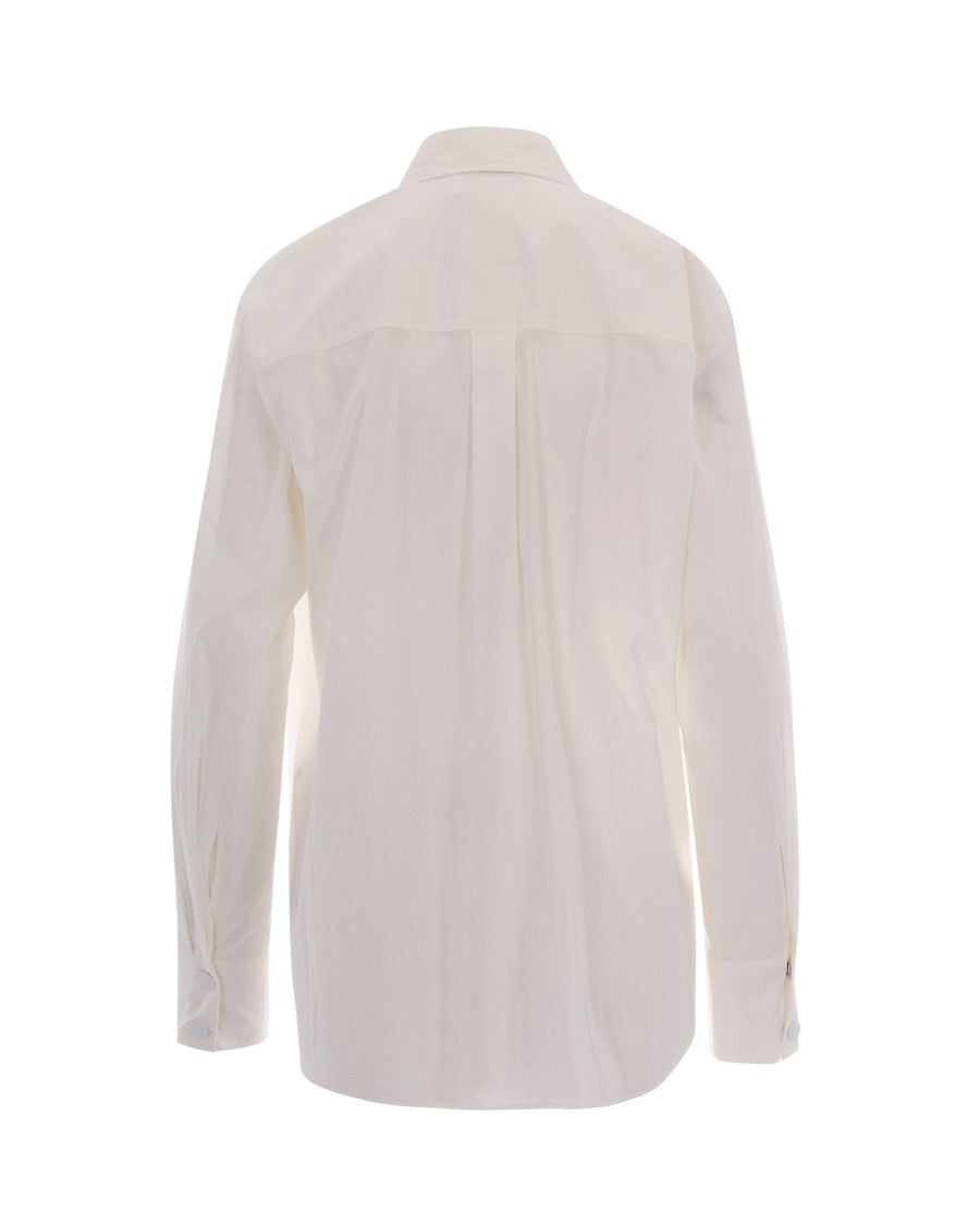 Patrizia Pepe Soft Technical Cotton Shirt With Parachute Fabric