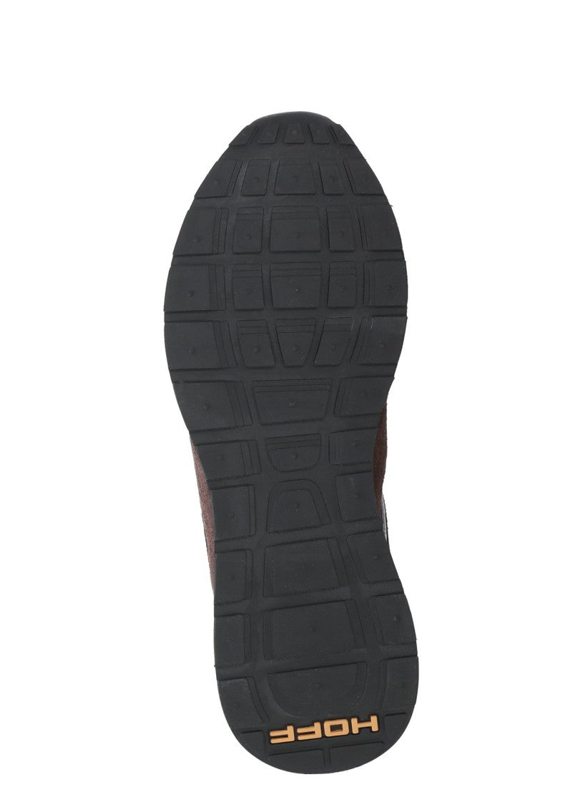 Hoff Brown Low-Top Nylon-Suede Sneakers